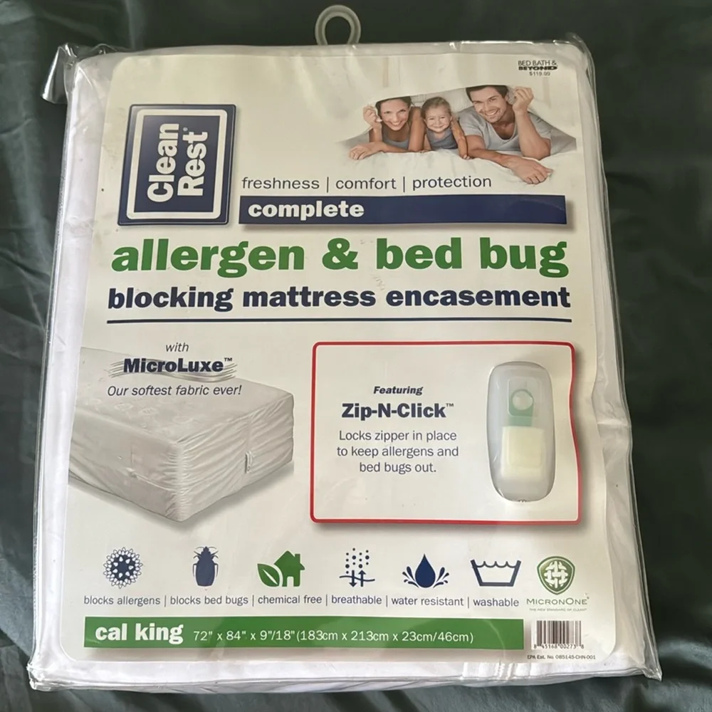 NWT- CleaRest Pro Mattress Protector-California King/ Bed Bath and Beyond